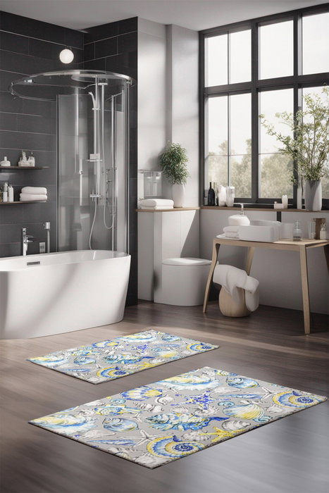 Mijölnir Juego de alfombrillas de baño CT-5240, 2 piezas, Multicolor Mijölnir Juego de alfombrillas de baño CT-5240, 2 piezas, Multicolor